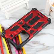 For Samsung Galaxy S24 Ultra 5G Armor Shockproof TPU + PC Magnetic Phone Case with Holder(Red)