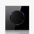 86mm Round LED Tempered Glass Switch Panel, Black Round Glass, Style:Three Billing Control - Switch by PMC TechLife | Online Shopping South Africa | PMC TechLife | Buy Now Pay Later Mobicred