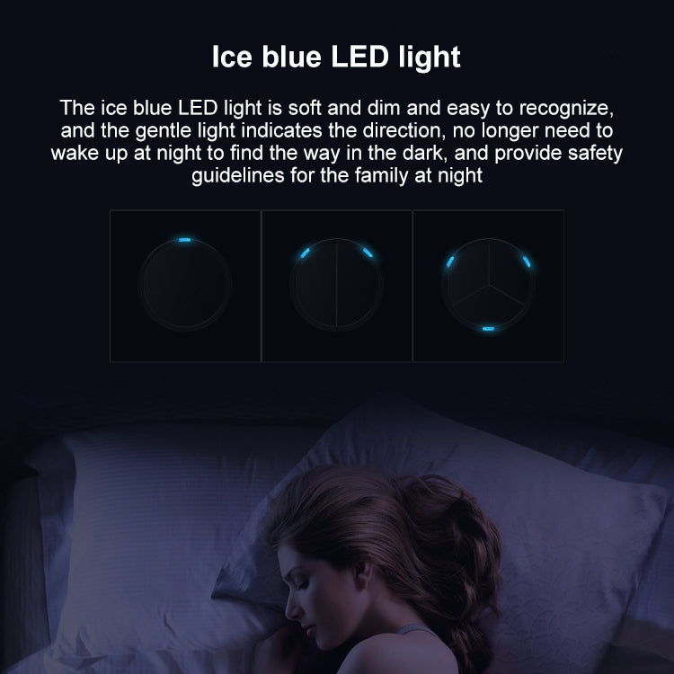 86mm Round LED Tempered Glass Switch Panel, Black Round Glass, Style:One Open Multiple Control