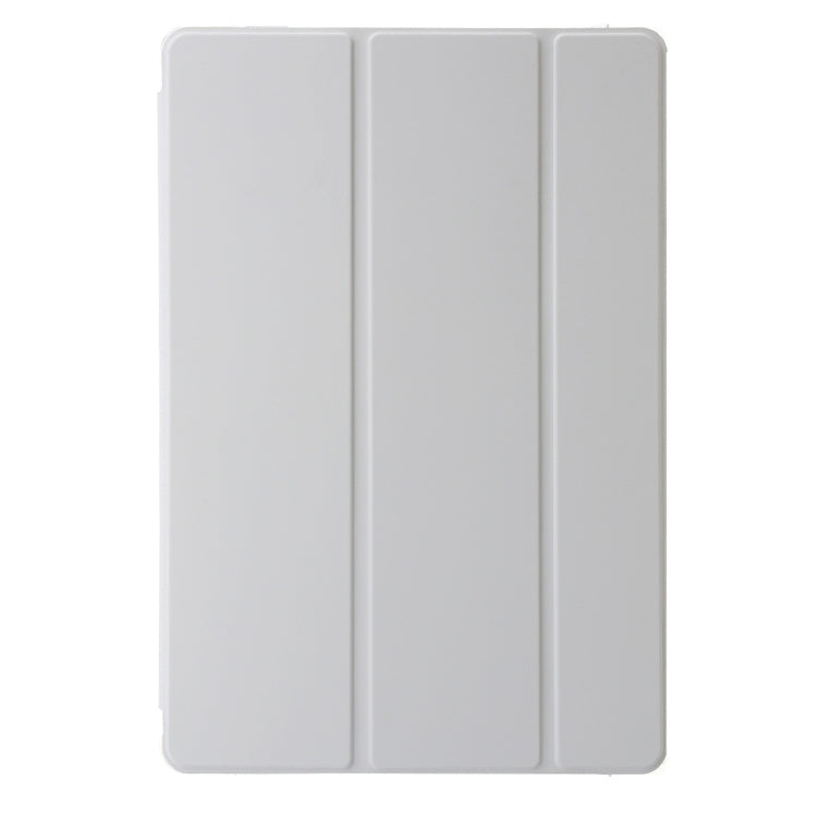For Huawei Matepad 11 Pro 2024 Clear Acrylic 3-Fold Leather Tablet Case(Grey)