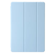 For Huawei Matepad 11 Pro 2024 Clear Acrylic 3-Fold Leather Tablet Case(Ice Blue)