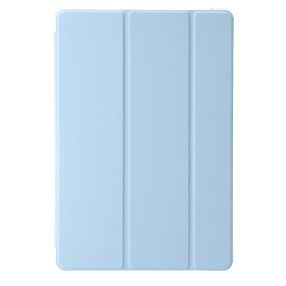 For Huawei Matepad 11 Pro 2024 Clear Acrylic 3-Fold Leather Tablet Case(Ice Blue)