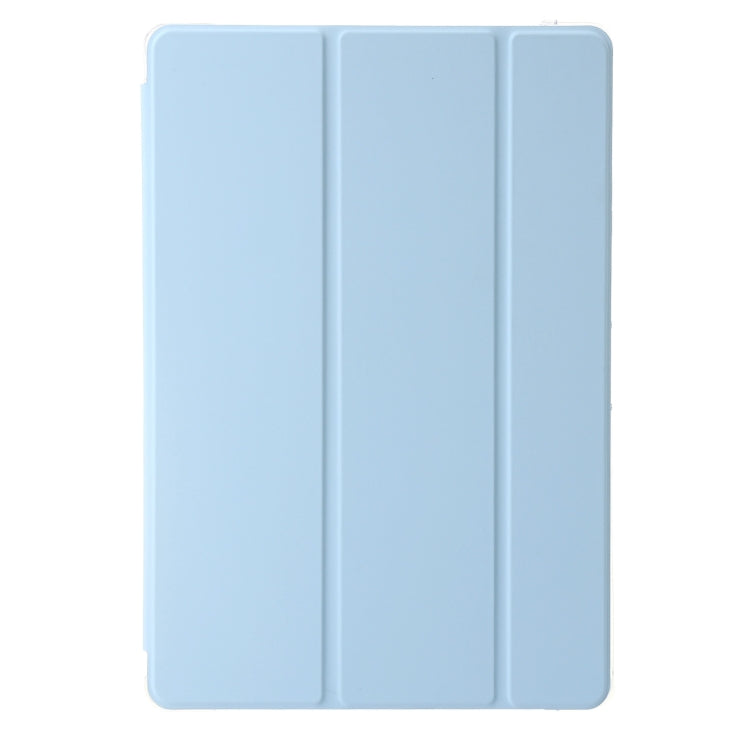 For Huawei Matepad 11 Pro 2024 Clear Acrylic 3-Fold Leather Tablet Case(Ice Blue)