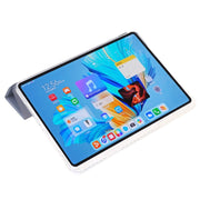 For Huawei Matepad 11 Pro 2024 Clear Acrylic 3-Fold Leather Tablet Case(Lavender Purple)