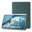 For Huawei MatePad Pro 13.2 2023 Clear Acrylic 3-Fold Leather Tablet Case(Dark Green) - Huawei by PMC TechLife | Online Shopping South Africa | PMC TechLife | Buy Now Pay Later Mobicred