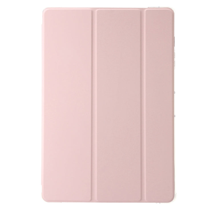 For Huawei MatePad Pro 13.2 2023 Clear Acrylic 3-Fold Leather Tablet Case(Pink)
