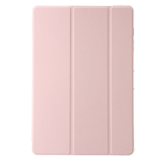 For Huawei MatePad Pro 13.2 2023 Clear Acrylic 3-Fold Leather Tablet Case(Pink)