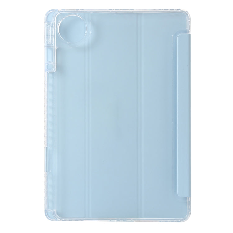 For Huawei MatePad Pro 13.2 2023 Clear Acrylic 3-Fold Leather Tablet Case(Ice Blue)