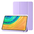 For Huawei MatePad Pro 13.2 2023 Clear Acrylic 3-Fold Leather Tablet Case(Purple) - Huawei by PMC TechLife | Online Shopping South Africa | PMC TechLife | Buy Now Pay Later Mobicred