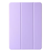 For Huawei MatePad Pro 13.2 2023 Clear Acrylic 3-Fold Leather Tablet Case(Purple)