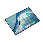 For Huawei MatePad Pro 13.2 2023 Clear Acrylic 3-Fold Leather Tablet Case(White)