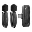 YESIDO KR13 Dual Low-latency Wireless Lavalier Microphone with Type-C Receiver(Black) - Microphone by Yesido | Online Shopping South Africa | PMC TechLife | Buy Now Pay Later Mobicred