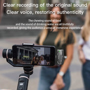 YESIDO KR14 Dual Transmitter Low-latency Wireless Lavalier Microphone with 8 Pin Receiver(Black)