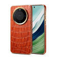 For Huawei Mate 60 Denior Crocodile Texture Genuine Leather Electroplating Phone Case(Mocha Brown) - free shipping - PMC TechLife - Order now!