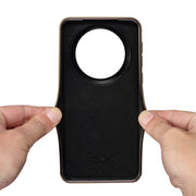 For Huawei Mate 60 Denior Crocodile Texture Genuine Leather Electroplating Phone Case(Black)