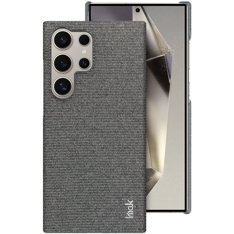 For Samsung Galaxy S24 Ultra 5G imak Ruiyi Series Cloth Texture PU + PC Phone Case(Dark Grey)