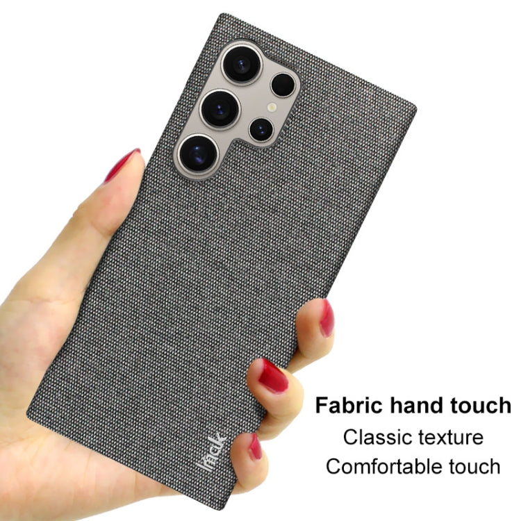 For Samsung Galaxy S24 Ultra 5G imak Ruiyi Series Cloth Texture PU + PC Phone Case(Dark Grey)