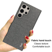For Samsung Galaxy S24 Ultra 5G imak Ruiyi Series Cloth Texture PU + PC Phone Case(Dark Grey)