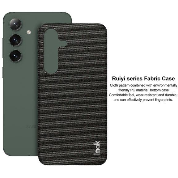 For Samsung Galaxy S24+ 5G imak Ruiyi Series Cloth Texture PU + PC Phone Case(Black)