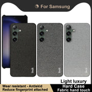 For Samsung Galaxy S24 5G imak Ruiyi Series Cloth Texture PU + PC Phone Case(Black)