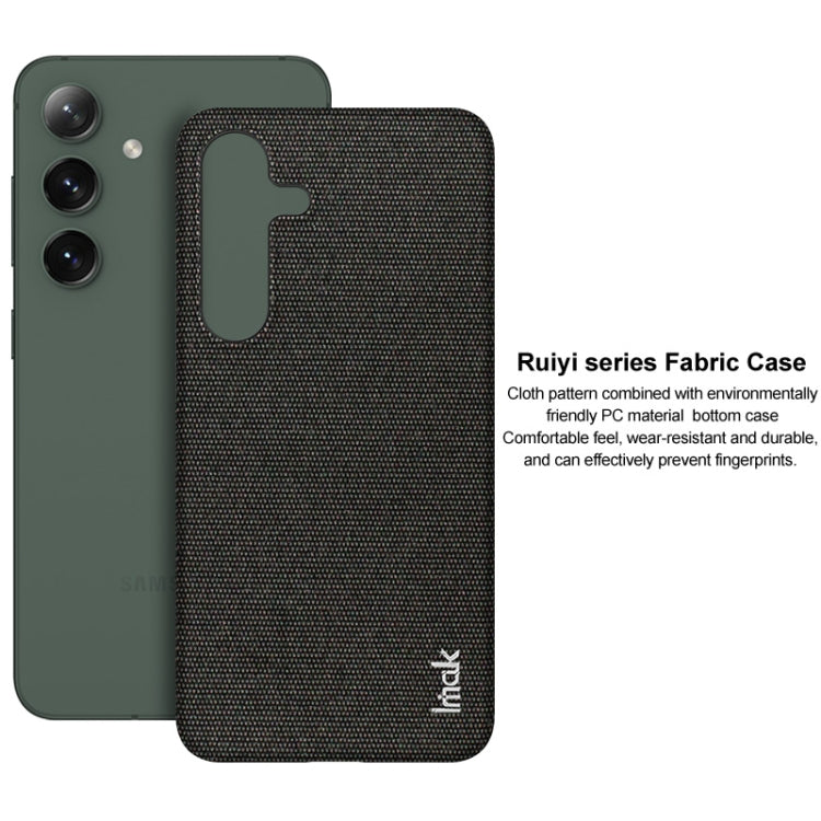 For Samsung Galaxy S24 5G imak Ruiyi Series Cloth Texture PU + PC Phone Case(Black)