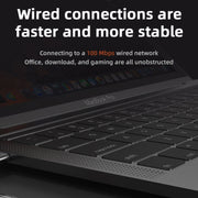 SW5R 5 in 1 Type-C to PD + USB3.0 + USB2.0 + HDMI + RJ45 HUB Docking Station(Grey)