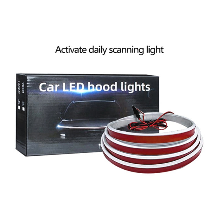 Car Startup Scan Through Hood LED Daytime Running Atmosphere Light, Length:1.8m(Red Light)