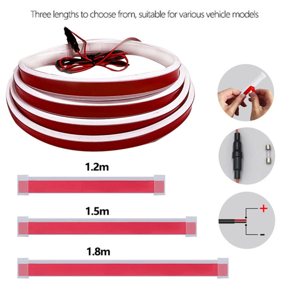 Car Startup Scan Through Hood LED Daytime Running Atmosphere Light, Length:1.5m(Red Light)