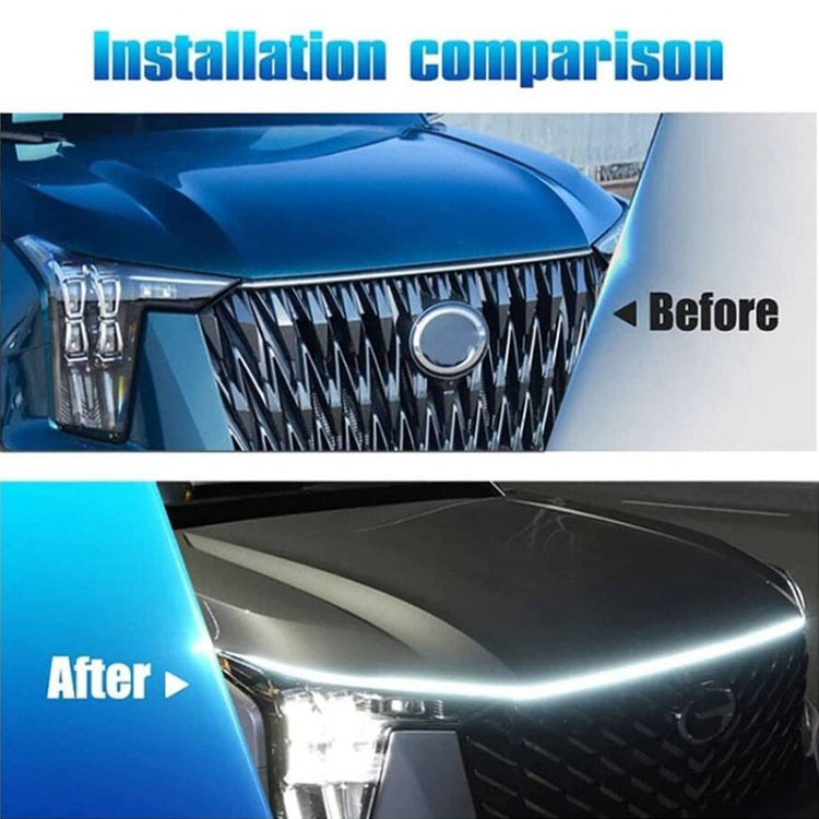 Car Startup Scan Through Hood LED Daytime Running Atmosphere Light, Length:1.8m(Red Light)