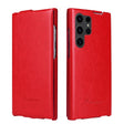 For Samsung Galaxy S24 Ultra 5G Fierre Shann 64 Texture Vertical Flip PU Leather Phone Case(Red) - Galaxy S24 Ultra 5G Cases by FIERRE SHANN | Online Shopping South Africa | PMC Jewellery | Buy Now Pay Later Mobicred