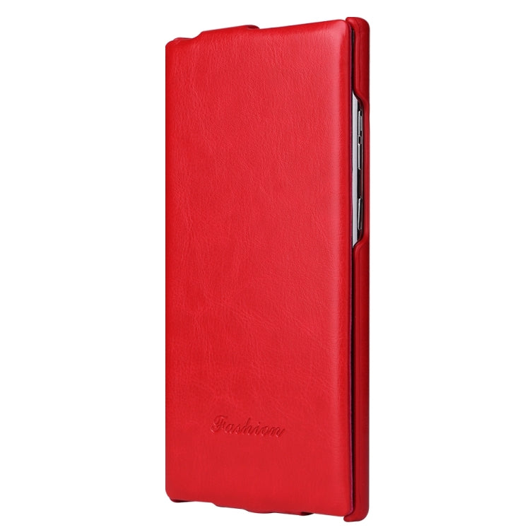For Samsung Galaxy S24 Ultra 5G Fierre Shann 64 Texture Vertical Flip PU Leather Phone Case(Red)