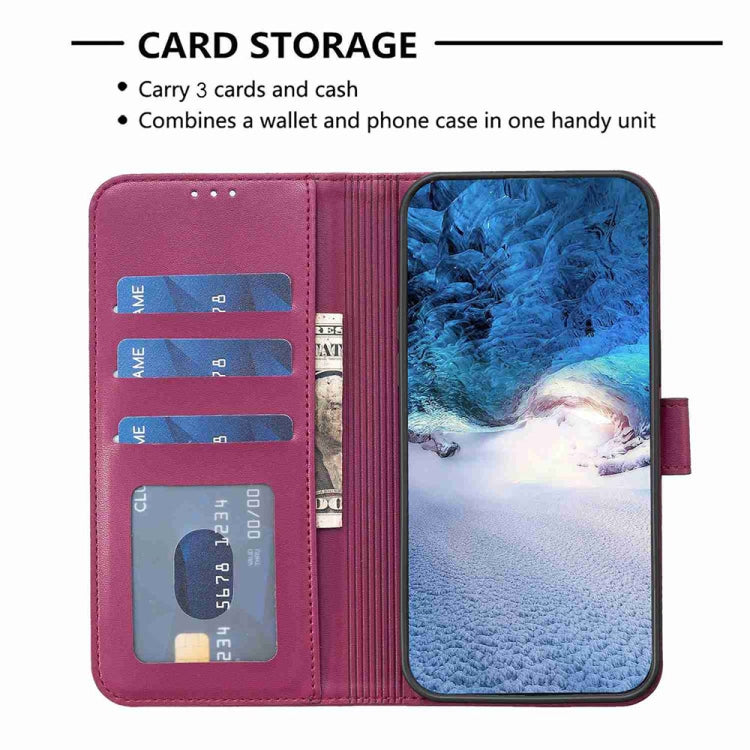 For Realme C53 Four-leaf Embossed Leather Phone Case(Rose Red)