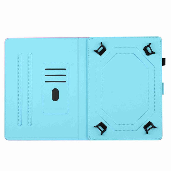 For 10 inch Universal Marble Pattern Stitching Leather Tablet Case(Gold Green)