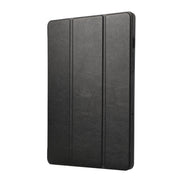 For Samsung Galaxy Tab  S10 FE / S9 FE 3-Fold Pure Color TPU Leather Tablet Case with Pen Slot(Black)