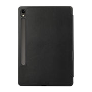 For Samsung Galaxy Tab  S10 FE / S9 FE 3-Fold Pure Color TPU Leather Tablet Case with Pen Slot(Black)