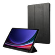 For Samsung Galaxy Tab S9+ 3-Fold Pure Color TPU Leather Tablet Case with Pen Slot(Black) - Galaxy Tab S9+ Cases by PMC TechLife | Online Shopping South Africa | PMC TechLife