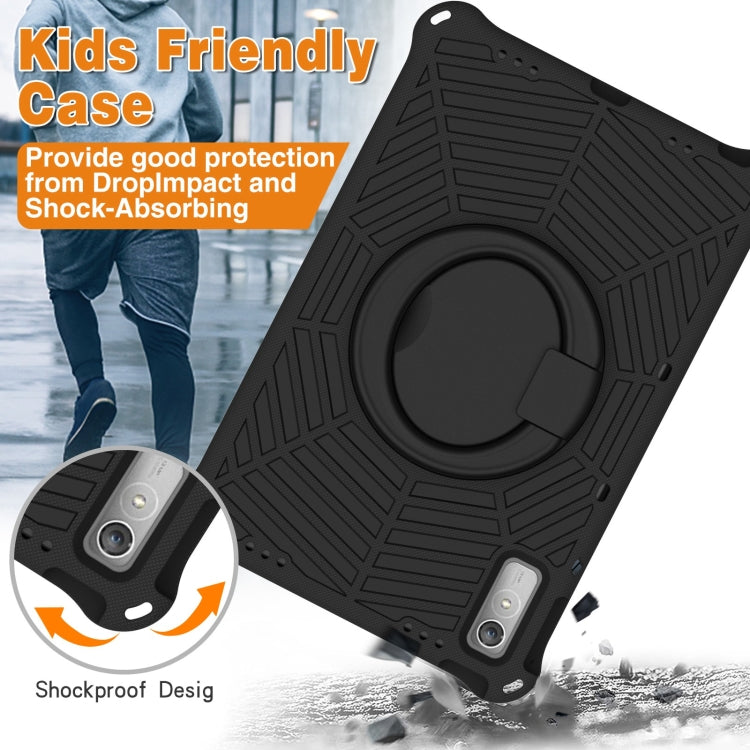 For Lenovo Tab P11 Gen2/P11 Pro/Pad Pro Spider King Silicone Protective Tablet Case(Black)