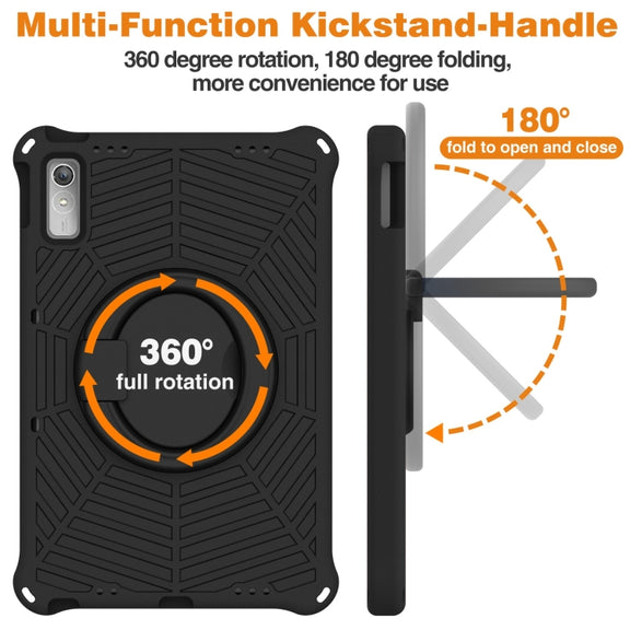 For Lenovo Tab P11 Gen2/P11 Pro/Pad Pro Spider King Silicone Protective Tablet Case(Black)