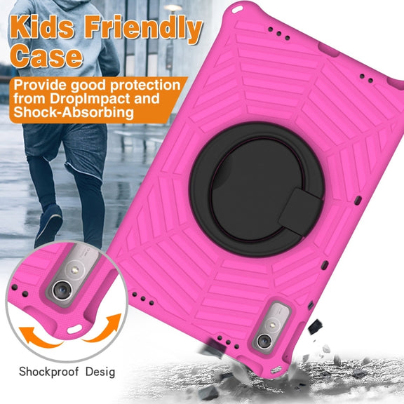 For Lenovo Tab P11 Gen2/P11 Pro/Pad Pro Spider King Silicone Protective Tablet Case(Rose Red)