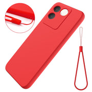 For vivo T2 Pro/S17e/iQOO Z7 Pro Solid Color Liquid Silicone Dropproof Full Coverage Phone Case(Red)
