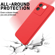 For vivo T2 Pro/S17e/iQOO Z7 Pro Solid Color Liquid Silicone Dropproof Full Coverage Phone Case(Red)