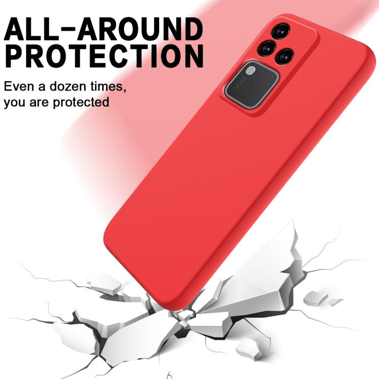 For vivo S18 / S18 Pro / V30 / V30 Pro Solid Color Liquid Silicone Dropproof Full Coverage Protective Case(Red)