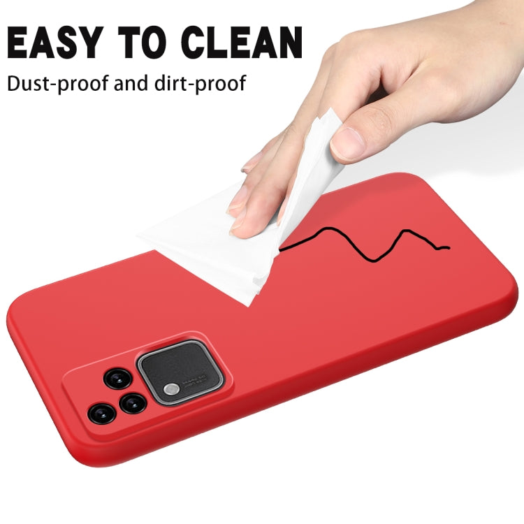 For vivo S18 / S18 Pro / V30 / V30 Pro Solid Color Liquid Silicone Dropproof Full Coverage Protective Case(Red)