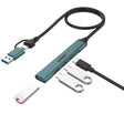 Onten UCA9703 4 in 2 USB 3.0 + Type-C to 3 Type-C + USB HUB Docking Station (Pine Needle Green) - USB 3.0 HUB by Onten | Online Shopping South Africa | PMC TechLife | Buy Now Pay Later Mobicred