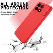 For Xiaomi Redmi K70/K70 Pro Solid Color Liquid Silicone Dropproof Full Coverage Phone Case(Red)