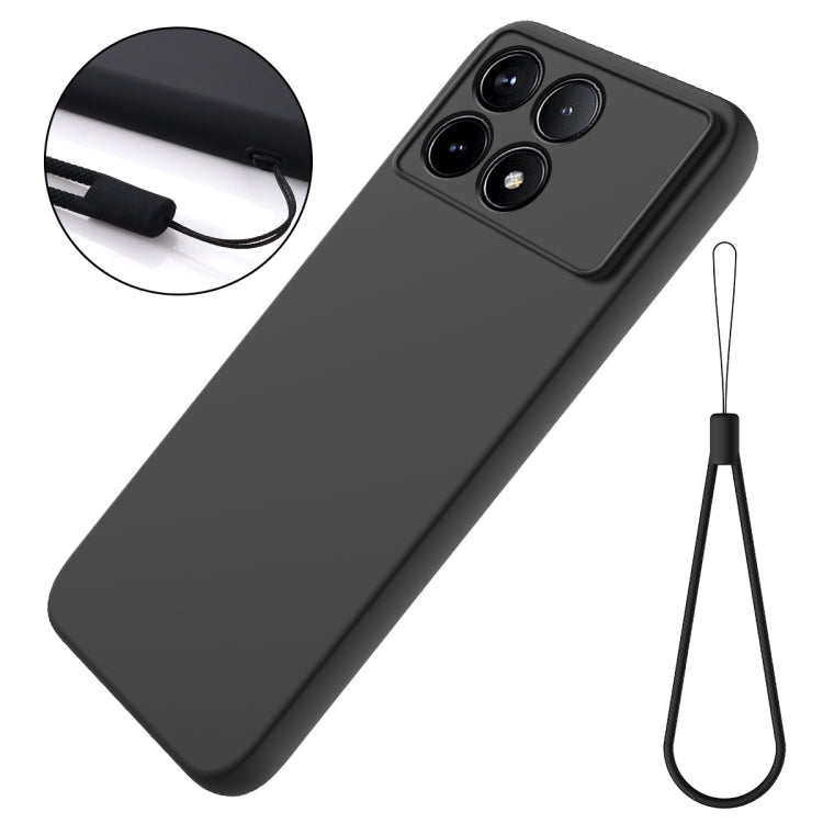 For Xiaomi Redmi K70/K70 Pro Solid Color Liquid Silicone Dropproof Full Coverage Phone Case(Black)