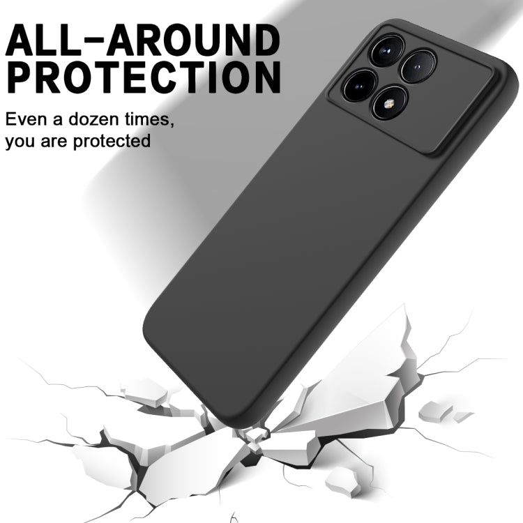 For Xiaomi Redmi K70/K70 Pro Solid Color Liquid Silicone Dropproof Full Coverage Phone Case(Black)
