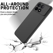 For Xiaomi Redmi K70/K70 Pro Solid Color Liquid Silicone Dropproof Full Coverage Phone Case(Black)