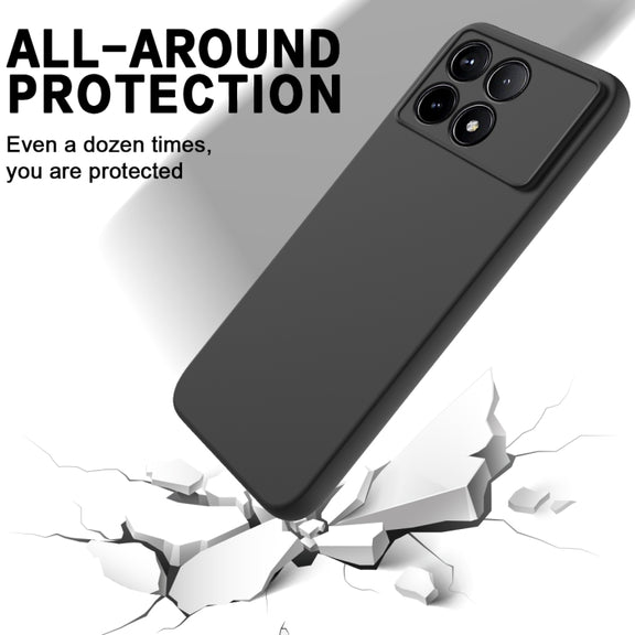 For Xiaomi Redmi K70/K70 Pro Solid Color Liquid Silicone Dropproof Full Coverage Phone Case(Black)