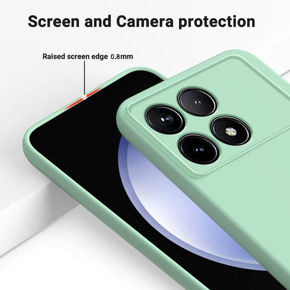 For Xiaomi Redmi K70/K70 Pro Solid Color Liquid Silicone Dropproof Full Coverage Phone Case(Green)